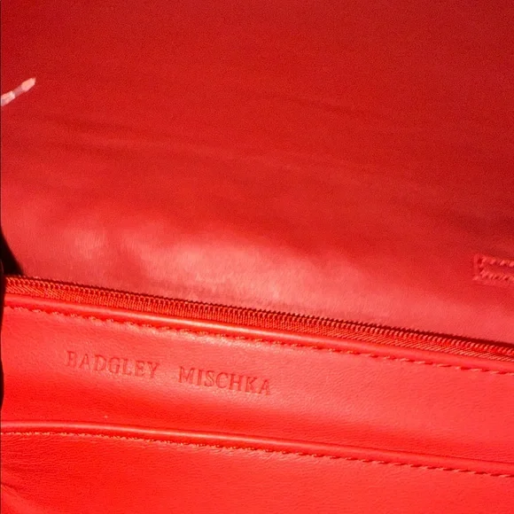 BADGLEY MISCHKA Red Quilted Chain Shoulder Bag - Picture 8 of 11